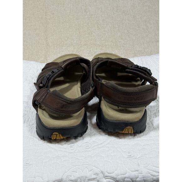 Teva Men\'s 11 Brown Fisherman Waterproof Leather Hiking Sandals Outdoor Trail main image 5